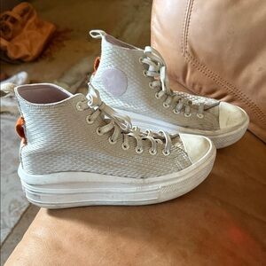 Converse Cream High-Top Sneakers